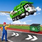 City Flying Garbage Truck driving simulator Game-icoon