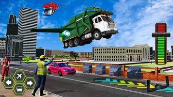 City Flying Garbage Truck driving simulator Game screenshot 1