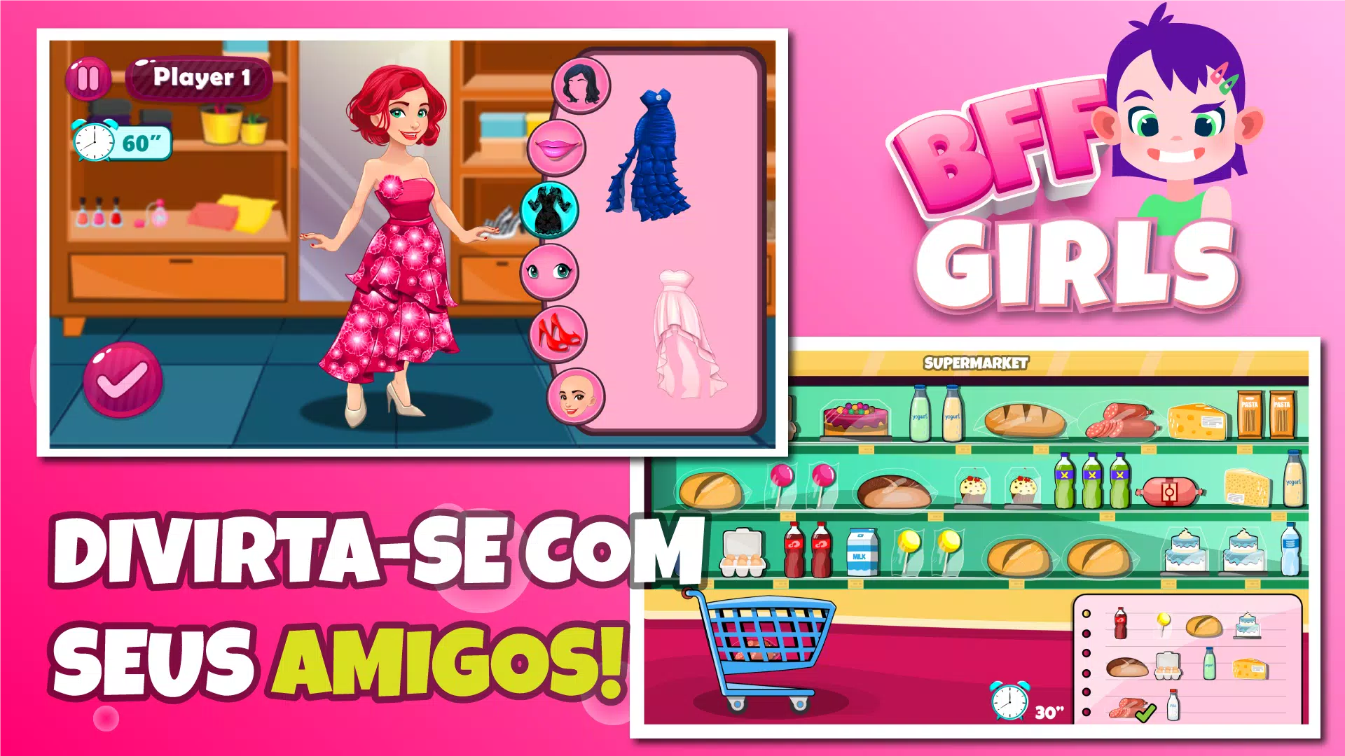 Download do APK de BFF - Jogos de 2 jogadores para meninas para Android