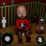 juego de miedo rosa bebé 3d icono