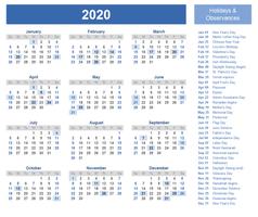 2020 World Public Holiday Cale تصوير الشاشة 1
