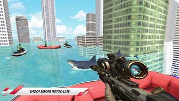 Deadly Shark Hunting City Attack Sniper-poster