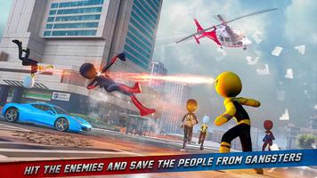 Stickman Rope Hero captura de pantalla 2