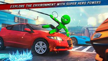 Stickman Rope Hero captura de pantalla 3