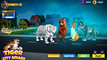 Jeux d'animaux : 3d Jeux Tigre Affiche