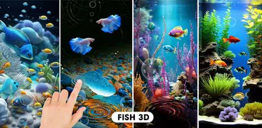 Fish On Screen 3D Wallpaper