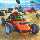 Abriss Extrem Buggy Stunts Auto Derby Zeichen