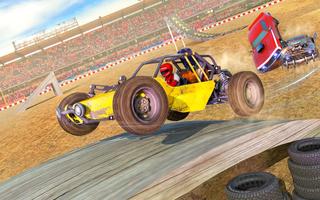 Abriss Extrem Buggy Stunts Auto Derby Plakat