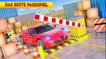Modern Auto Fahrt: Parkplatz Prüfung Plakat
