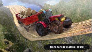 Hors route Tracteur Chariot Cargaison Conduite Affiche
