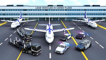 Police Car Transport Truck 3D الملصق