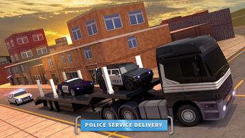 Police Car Transport Truck 3D تصوير الشاشة 1