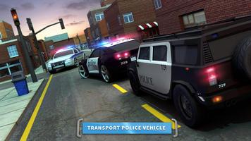 Police Car Transport Truck 3D تصوير الشاشة 3