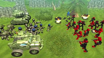 Stickman Tank Battle Simulator 截圖 1