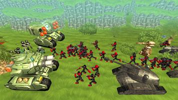 Stickman Tank Battle Simulator syot layar 2