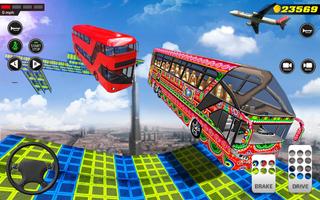 Bus Impossible Tracks Stunt Racing 3D Coach Driver syot layar 2