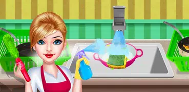 Kitchen Cleaning , Cooking Fun