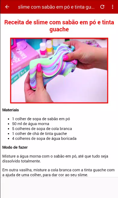 Como fazer slime caseiro fácil – Apps no Google Play