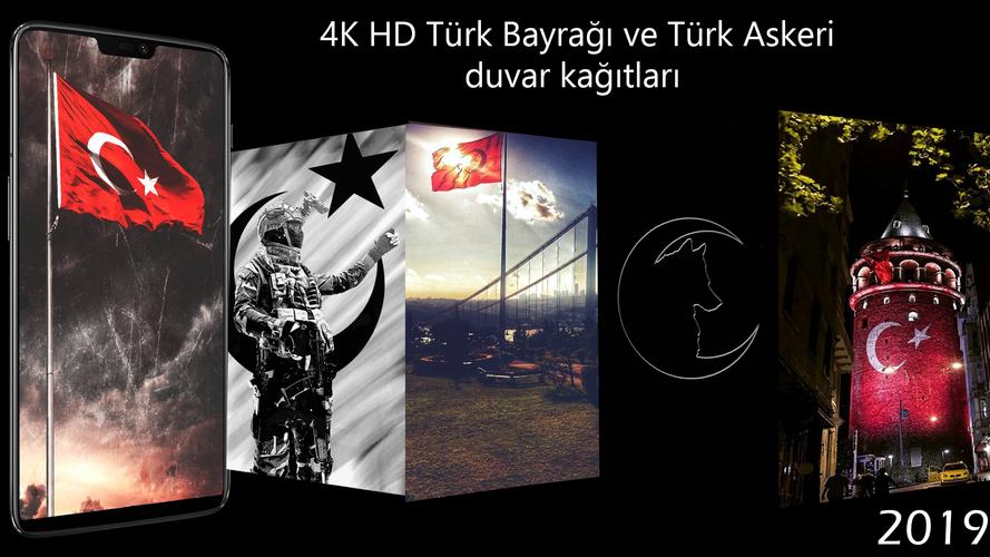 android icin turk bayragi duvar