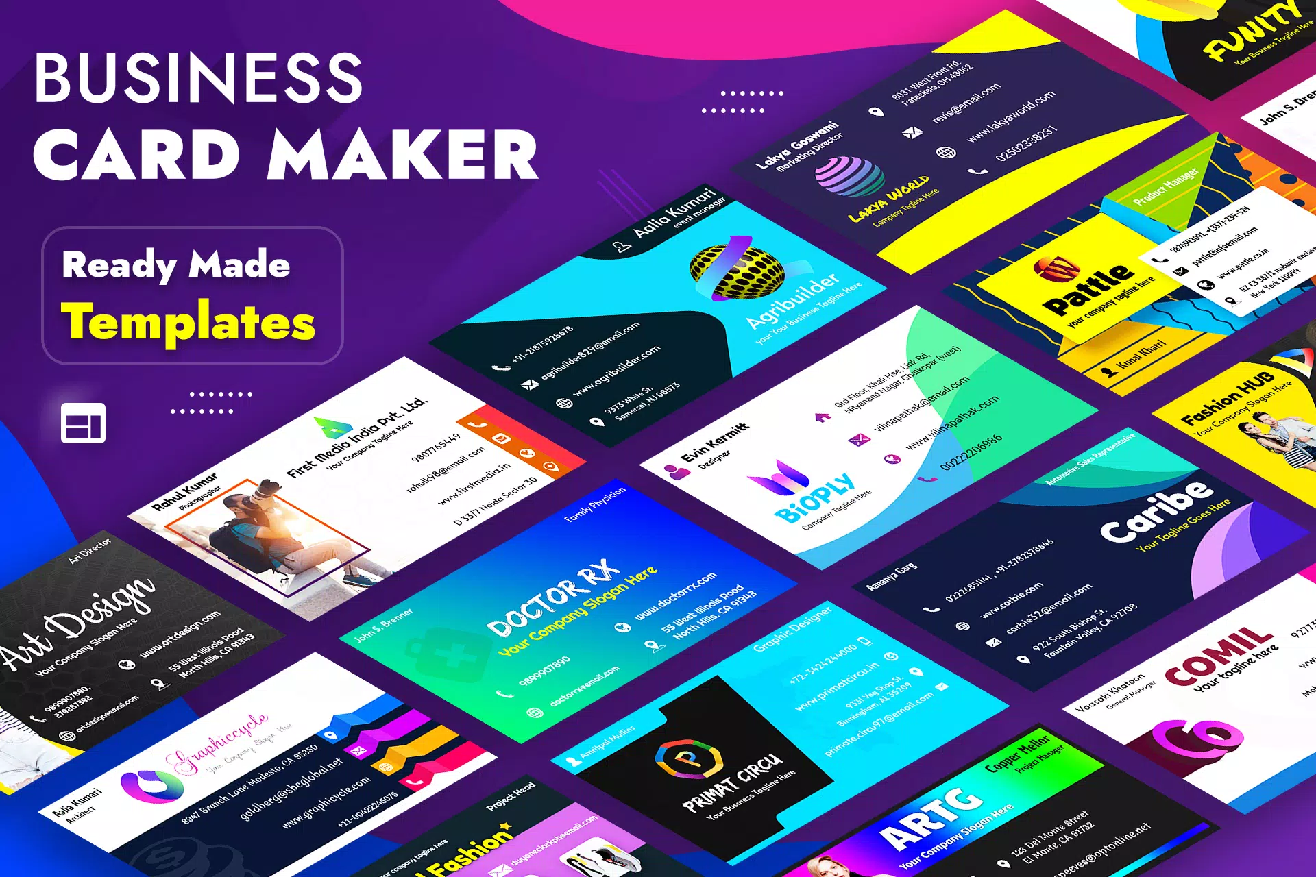Business Card for E-Commerce Shop - Illustrator Templates ~ Creative Market