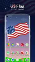 USA America Flag - US Flag LWP Affiche