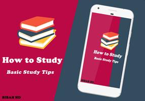 How to study Tips for Study Affiche