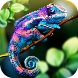 Tắc kè hoa hoang dã Sim 3D biểu tượng