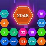 Hexa Drop: 2048 merge number