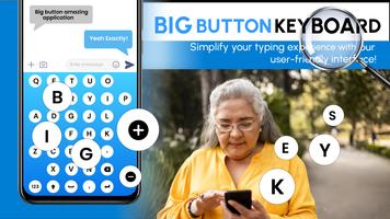 Big Buttons Typing Keyboard Affiche