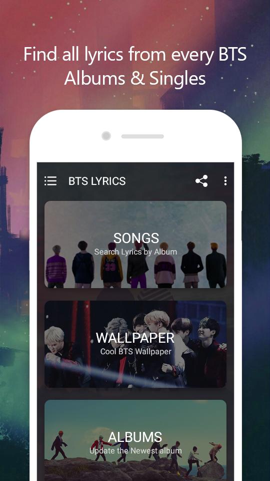 Android 用の Bts Lyrics Apk をダウンロード Android 用の Bts Lyrics Apk をダウンロード