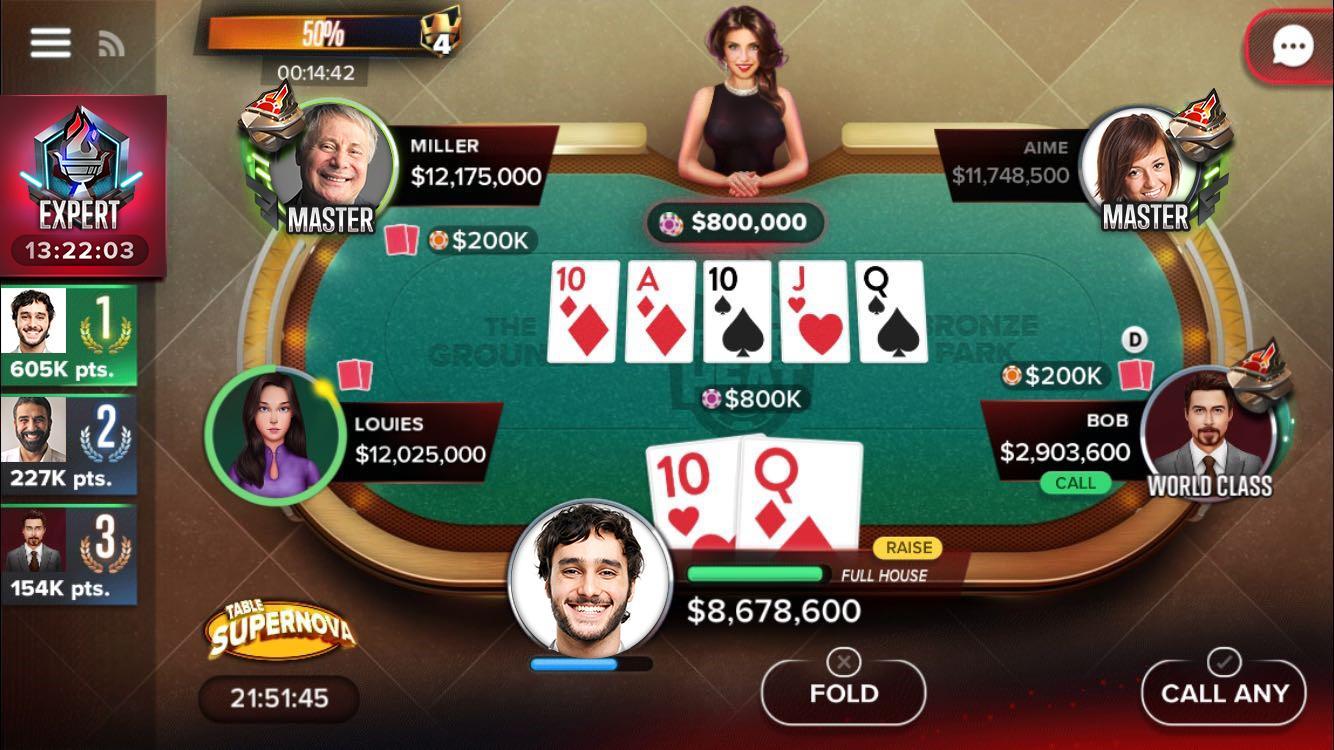 Poker Holdem online, free Play