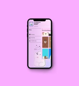 Live Wallpaper Cute Bear Parallax - Bergerak 截图 2