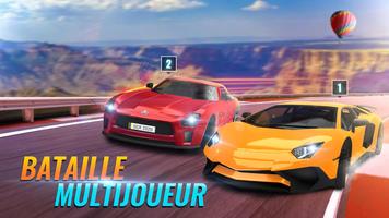 Course automobile 3D Affiche