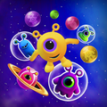 3D Alien Space Bubble Shooter