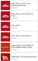 Papa johns coupons Affiche