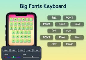 Big Letters & Numbers Keyboard imagem de tela 1