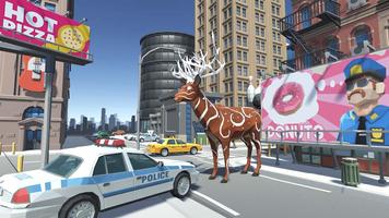 Deer Simulator Animal City Poster