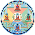 Cinq bouddhas Dhyani icône