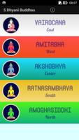 Cinq bouddhas Dhyani Affiche