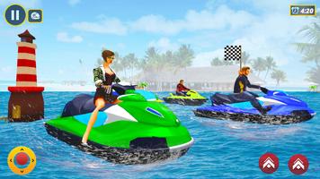 Water Jet Ski Boat Racing Game تصوير الشاشة 1