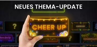 Lightboard: Laufender Neontext