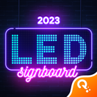 Lightboard:Scrolling Neon Text Zeichen