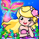 Mermaid Princess Town Design ไอคอน