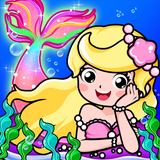 Mermaid Princess Town Design icône