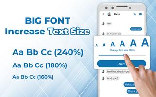 Enlarge Font: Enlarge text poster