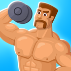 Muscle Man Clicker-Gym Workout Zeichen