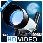 Zoom grand télescope Caméra HD icône