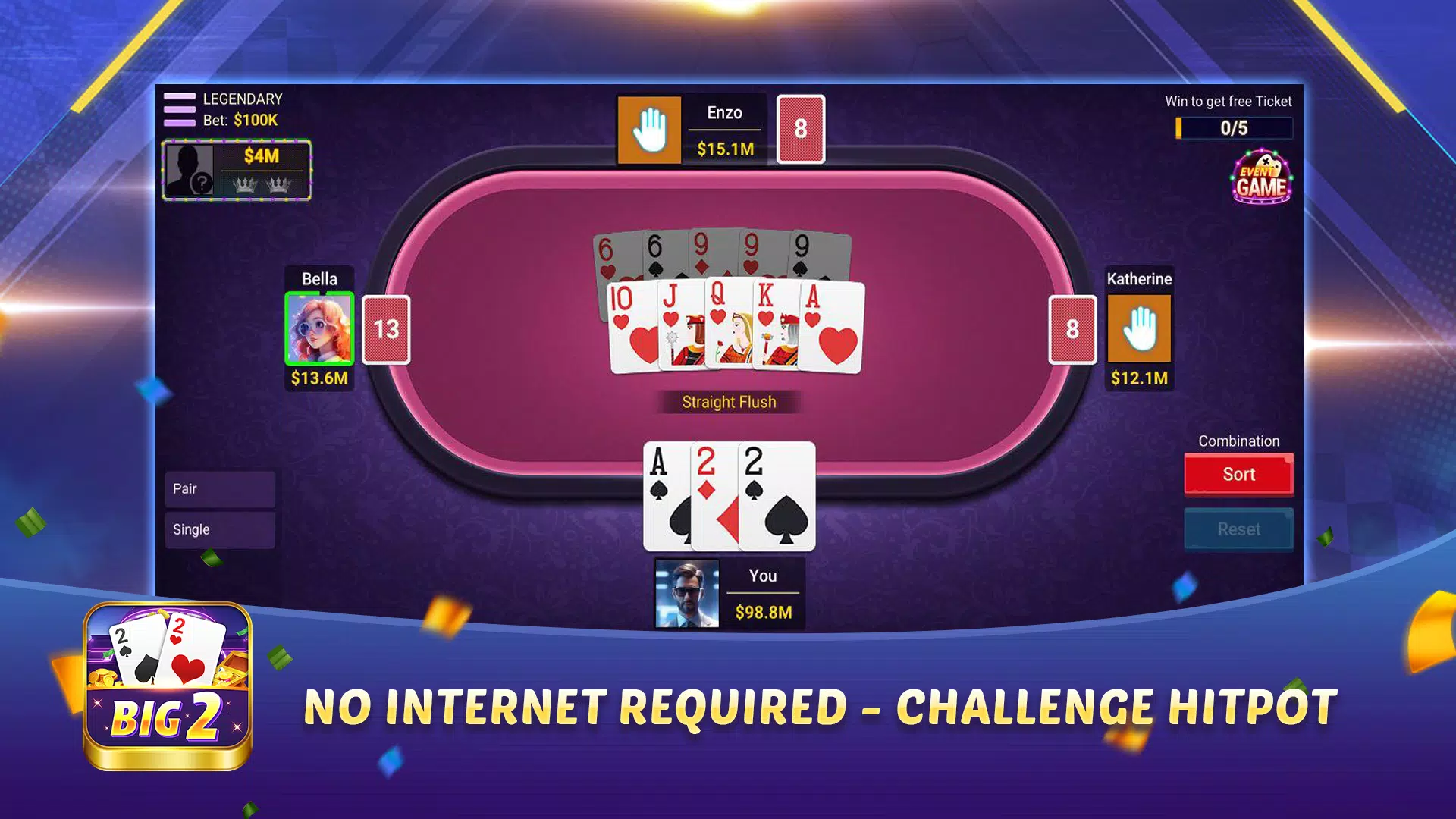 Big 2 - Offline Card Game Big 2 - Offline Card Game