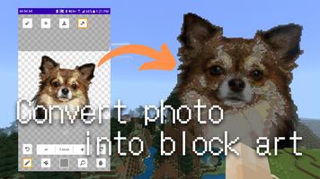 Pixel art maker for minecraft Affiche