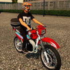 jeu de stationnement moto 3d icône